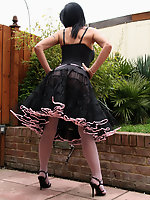 mature in heels and pantyhose