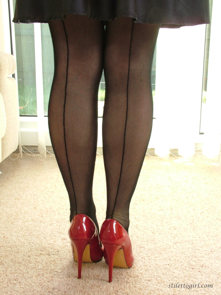 office whore in high heels and tights