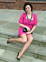 secretary in high heels and nylons