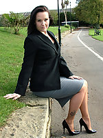 girl in heels and nylons