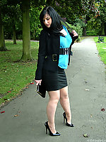 lady in high heels and nylons