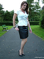 secretary in high heels and stockings