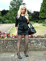 legs in high heels and pantyhose