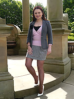 secretary in heels and pantyhose