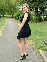 lady in platforms and pantyhose