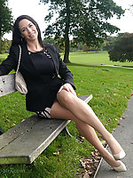 secretary in heels and pantyhose